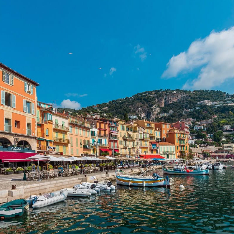 View of Villefranche-sur-Mer on the French Riviera