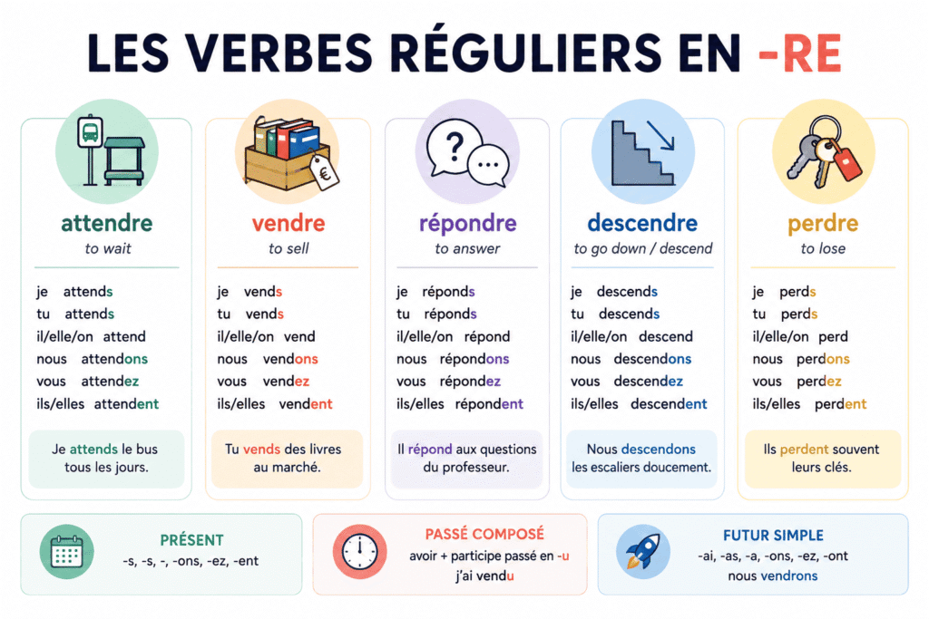 Regular RE Verbs in French